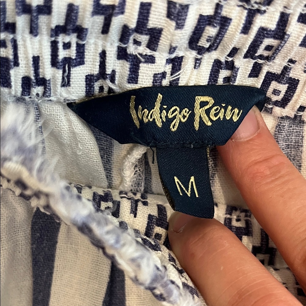 Indigo Rein Blue and White Striped Wide Leg Pants - Picture 2 of 7